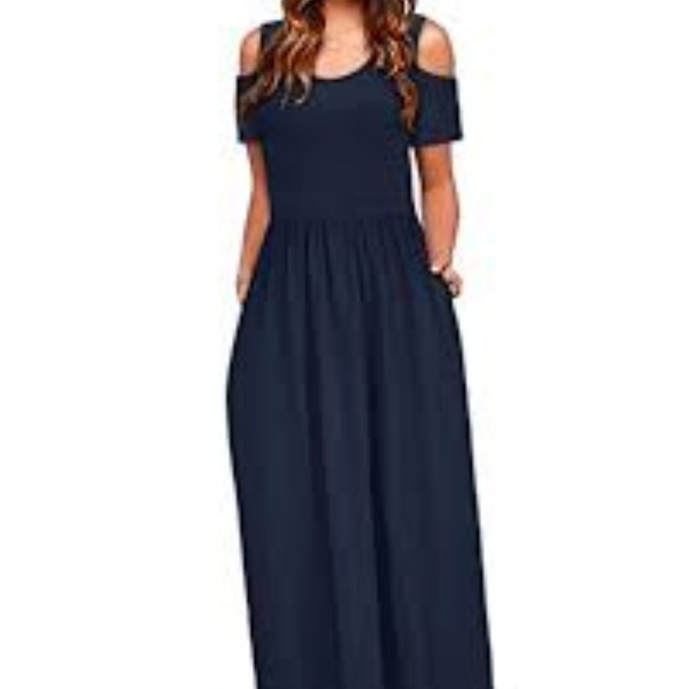 STYLEWORD Women's Summer Cold Shoulder Dress